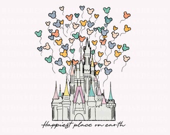 Happiest Place On Earth PNG, Magical Castle Png, Family Vacation Png, Vacay Mode Png, Magical Kingdom Png, Family Shirt, Digital Download