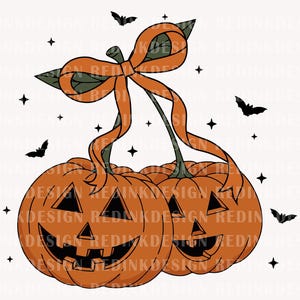 Pumpkin Cherries Autumn Girly png, Halloween Pumpkin png, Fall pumpkin png, Pumpkin Cheeries Coquette Png, Fall png, Girly png