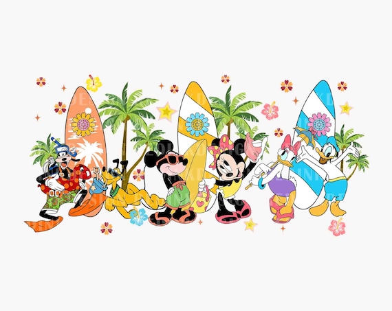 Hello Summer PNG, Family Beach Trip Png, Mouse And Friends Png, Magical Kingdom Png, Vacay Mode Png, Summer Vibes Png, Family Vacation Png