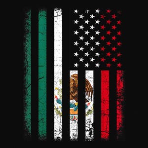 Mexican American Png, Mexican Patriotic Png, Mexican Flag Png, USA Flag Png, American Flag, Independence Day Png, Mexicana Latino Pride Png