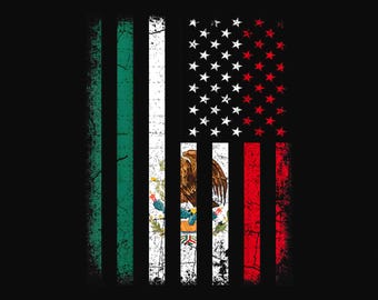 Mexican American Png, Mexican Patriotic Png, Mexican Flag Png, USA Flag Png, American Flag, Independence Day Png, Mexicana Latino Pride Png