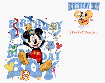 Cumpleaños de niño PNG, Feliz cumpleaños PNG, Cumpleaños de niño de ratón PNG, Viaje familiar PNG, Modo vacaciones, Ratón y amigos PNG, Descarga digital