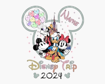 Mouse And Friend Vacation 2024 PNG, Custom Name Family Trip 2024 Png, Family Vacation Png, Magical Kingdom Png, Magical Castle Png, PNG File