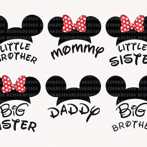 Mommy Daddy Sister Brother Mouse Ear Svg, Family Trip Svg, Family Matching Shirt, Vacay Mode Svg, Family Vacation Svg, Digital Download