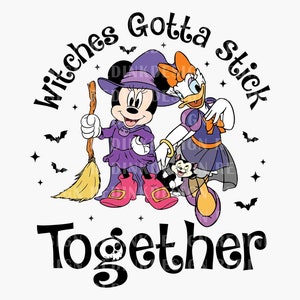 Halloween Witches Png, Mouse And Friends Png, Witches Png, Happy Halloween Png, Trick Or Treat Png, Halloween Costume Png, Digital Download