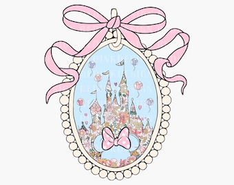 Mouse Coquette PNG, Happiest Place On Earth Png, Princess Castle, Pink Castle Bow Coquette, Family Vacation, Magical Kingdom Png