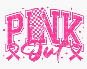 Breast Cancer Pink Out SVG, Pink Ribbon Svg, Pink Out Svg, Breast Cancer Svg, Breast Cancer Awareness Svg, Digital Download