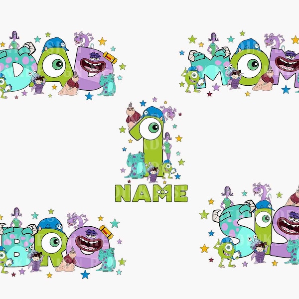 Birthday Bundle PNG, Birthday Monster Png, It's My Birthday Png, Family Matching Shirt Png, Birthday Sublimation, Custom Name Birthday Png
