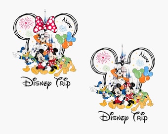 Custom Name Bundle Family Trip 2024 PNG, World Trip 2024 Png, Magical Kingdom Png, Family Vacation Png, Vacay Mode Png, Mouse Vacation Png