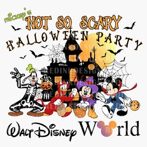 Halloween Mouse And Friends PNG, Halloween Png, Halloween Skeleton Png, Spooky Season Png, Trick Or Treat Png, Trendy Halloween Shirt Design