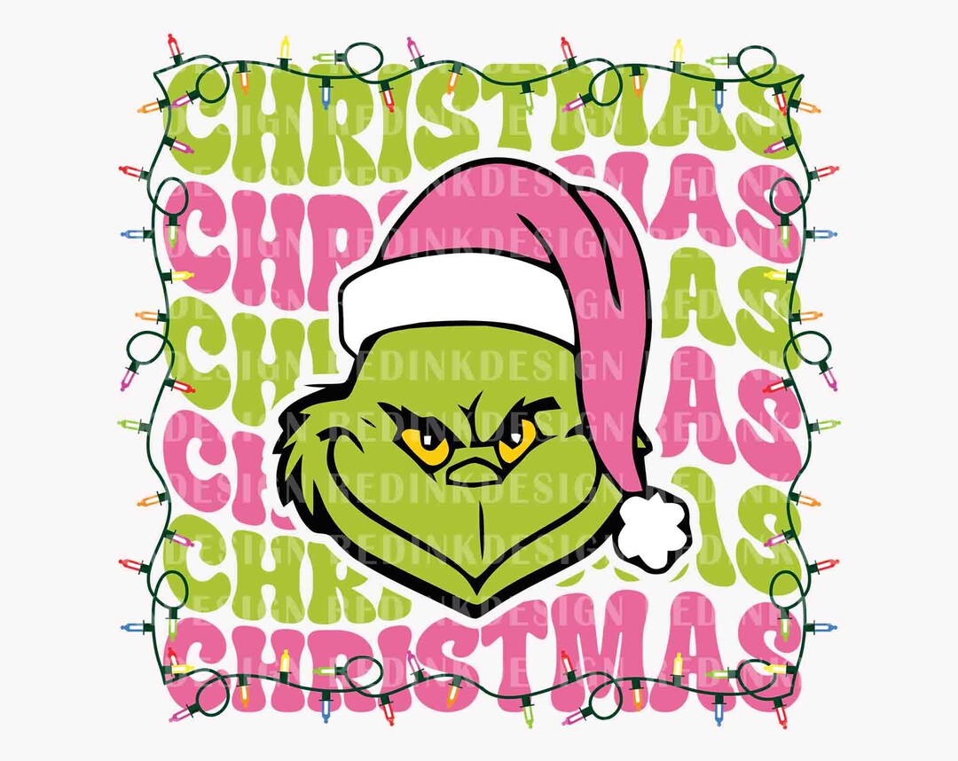 Merry Grinchmas Svg, Merry Christmas Svg, Santa Hat Svg, Xmas Holiday
