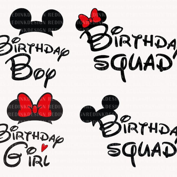 Bundle Birthday Svg, Birthday Squad Svg, Magical Birthday Svg, Birthday Shirt Svg, Mouse Birthday Svg, Birthday Party Svg, Birthday Trip Svg