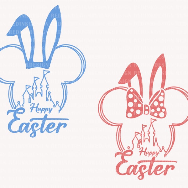 Happy Easter Mouse Bundle Svg, Easter Day Svg, Easter Ear Svg, Mouse And Friends, Mouse Couple, Family trip, Mouse Easter Day shirt SVG File