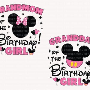 Bundle Birthday Girl Svg, Birthday Shirt Svg, Mouse Birthday Svg, It&#39;s My Birthday Svg, Birthday Party Svg, Digital Download, Mouse Head Svg