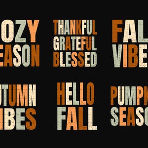 Fall Vibes Bundle PNG, Pumpkin Season Png, Retro Fall Png, Cozy season png, Trendy fall Png, Thanksgiving Png, Fall Sublimation Png
