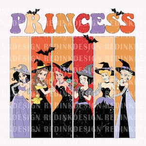Halloween Princess PNG, Retro Halloween Png, Spooky Season Png, Trick Or Treat Png, Witch Png, Halloween Sublimation For T Shirt