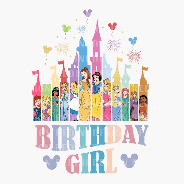 Bundle Birthday Girl Png, Princess Png, It's My Birthday Png, Family Matching Shirt Png, Birthday Sublimation Design, Digital Download