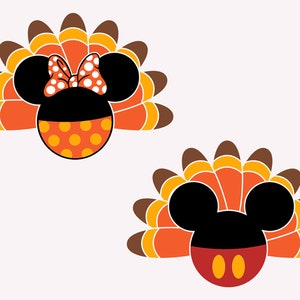 Thanksgiving Turkey SVG Bundle, Mouse Turkey Svg, Happy Thanksgiving Svg, Happy Fall Svg, Autumn Svg, Autumn SVG For Shirt, Fall Silhouette