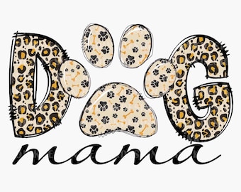 Mamá perra retro PNG, Amante de los perros Png, Mamá perra leopardo Png, Día de la madre, Sublimación de archivo de mamá mamá Png, Mamá leopardo Png, Descarga digital