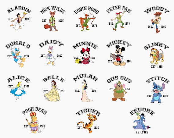 Bundle Cartoon Characters PNG, Family Vacation Png, Family Trip Png, Vacay Mode Png, Family Shirt Design, Mouse And  Friends, Princess Png