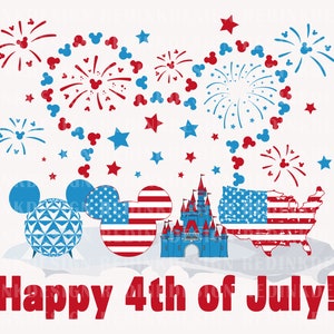 Happy 4th of Juli SVG, Maus Kopf, Maus Kopf, 4 Juli SVG, Magisches Schloss, Amerika, 4th Of Juli SVG, amerikanische Flagge