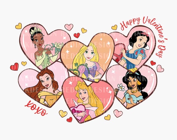 Happy Valentine PNG, Valentines Princess Png, Princess Be Mine Png, Valentines Heart Png, Valentine's Day Png, Retro Valentine, Png File