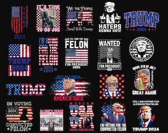 Bundle Trump 2024 Png, Free Trump Png, I&#39;d Rather Vote For A Felon, Trump Biden Png, Vote For Trump, Trump Maga 2024 Png, Take America Back
