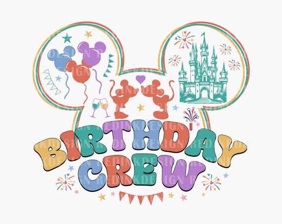 Birthday Crew SVG, Mouse Era Svg, It's My Birthday Svg, Birthday Shirt Svg,  Birthday Svg, Birthday Party Svg, Magic Castle Svg, Cricut File