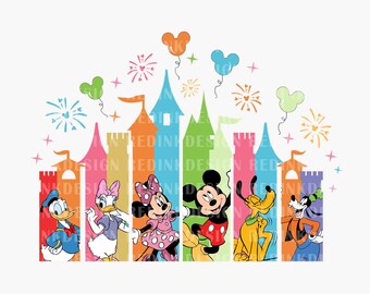 Mouse And Friends PNG, Friendship Png, Friends Vacation Png, Magical Kingdom Png, Friend Trip Shirt Png, Vacay Mode Png, Magical Castle Png