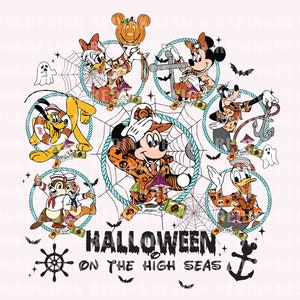 Halloween Cruise PNG, Halloween Mouse And Friend Png, Halloween On The High Seas Png, Family Cruise, Cruise Squad Png Sublimation Design