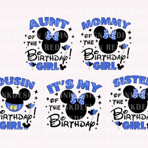 Bundle Birthday Girl Svg, It&#39;s My Birthday Svg, Birthday Shirt Svg, Mouse Birthday Svg, Birthday Party Svg, Digital Download, Mouse Head Svg