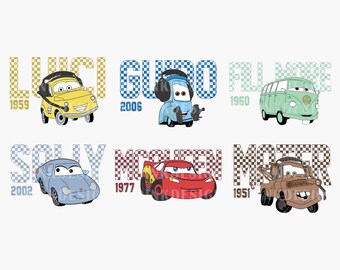 Bundle Car PNG, Retro Car Png, Lightning Car Png, Magical Kingdom Png, Family Vacation Png, Family Trip Shirt, Car Sublimation Design