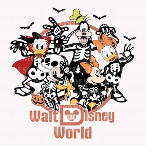 Halloween Mouse And Friend PNG, Halloween Png, Spooky Season Png, Trick Or Treat Png, Halloween Skeleton Masquerade, Halloween Shirt Png