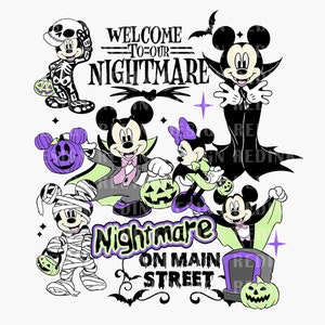 Welcome To Our Nightmare SVG, Halloween Svg, Halloween Mouse And Friends Svg, Trick Or Treat Svg, Spooky Vibes Svg, Halloween Masquerade Svg