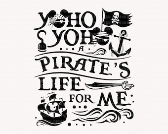 La vida del pirata para mí svg, ratón pirata svg viaje en crucero svg, viaje familiar svg, ancla de ratón svg, modo vacay svg, viaje de camisa familiar svg