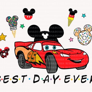 Best Day Ever Png, Mouse Snacks Png, Family Vacation Png, Red Car Png, Magical Kingdom Png, Family Trip Shirt, Car Sublimation Design image 1