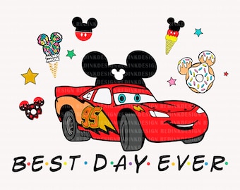 Best Day Ever Png, Mouse Snacks Png, Family Vacation Png, Red Car Png, Magical Kingdom Png, Family Trip Shirt, Car Sublimation Design