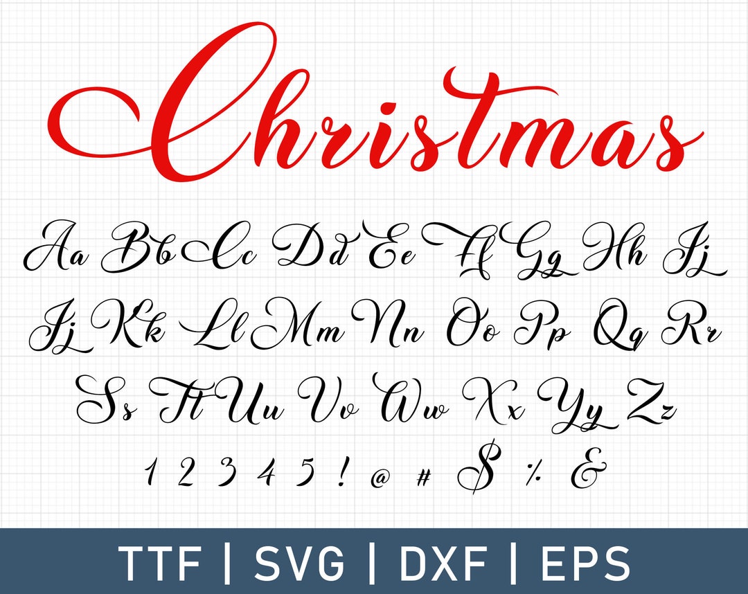 Christmas Script Font, Christmas Letters Svg, Holiday Font, Font With ...