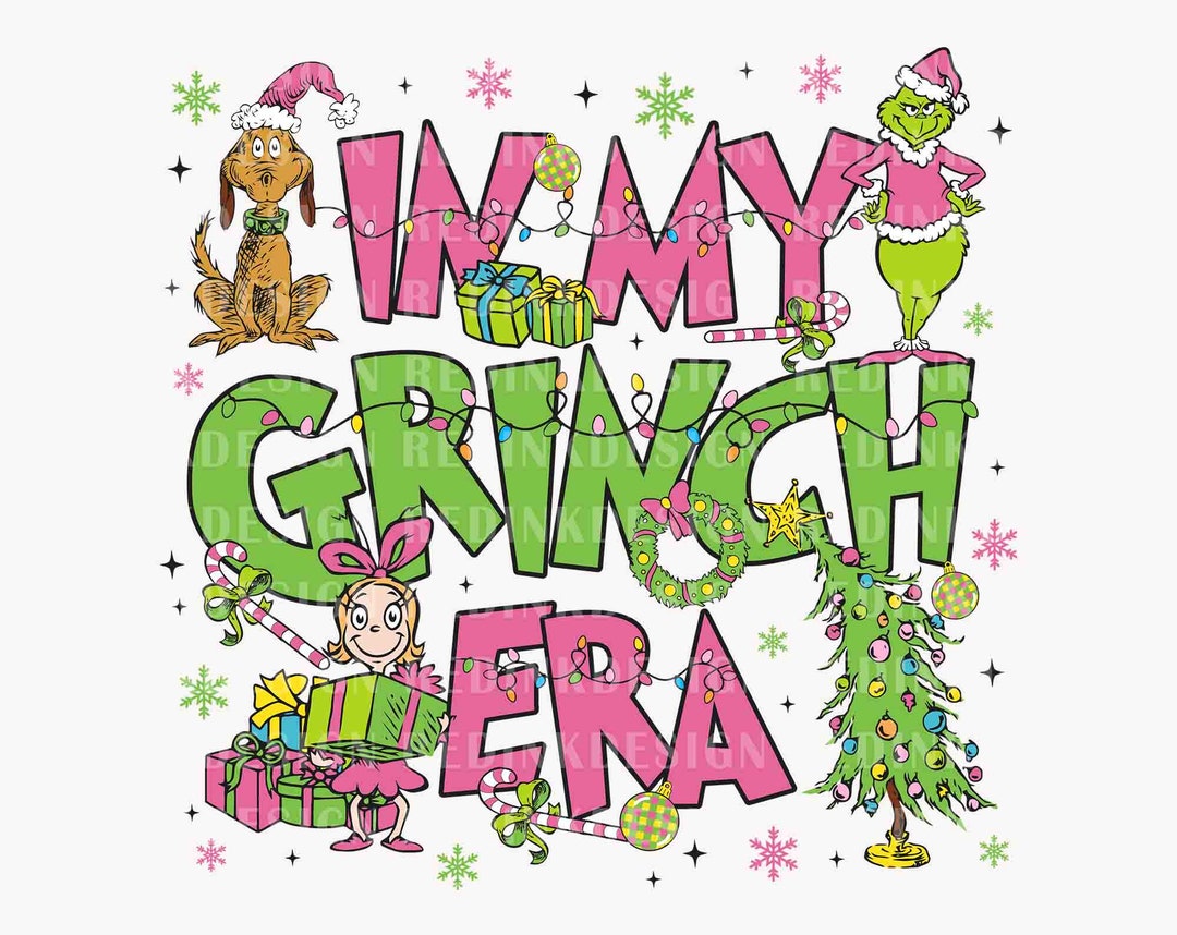 Merry Christmas SVG, Merry Grinchmas Svg, Xmas Holiday Svg, Pink