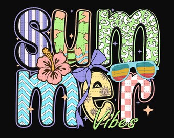 Summer Floral PNG, Hello Summer Png, Coquette Summer Png, Beach Png, Retro Summer Png, Summer Checkered Png, Summer Brushstroke Png