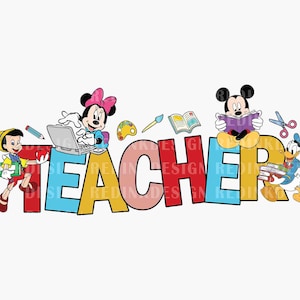 Teacher SVG, Mouse And Friends Svg, Teacher Quotes Svg, Teacher Shirt Svg, Magical Castle Svg, Teacher Life Svg, Teacher Gifts, Svg Png File