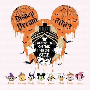Halloween On The High Seas PNG, Retro Halloween Cruise Png, Spooky Season Png, Trick Or Treat Png, Halloween Masquerade, Custom Name Png