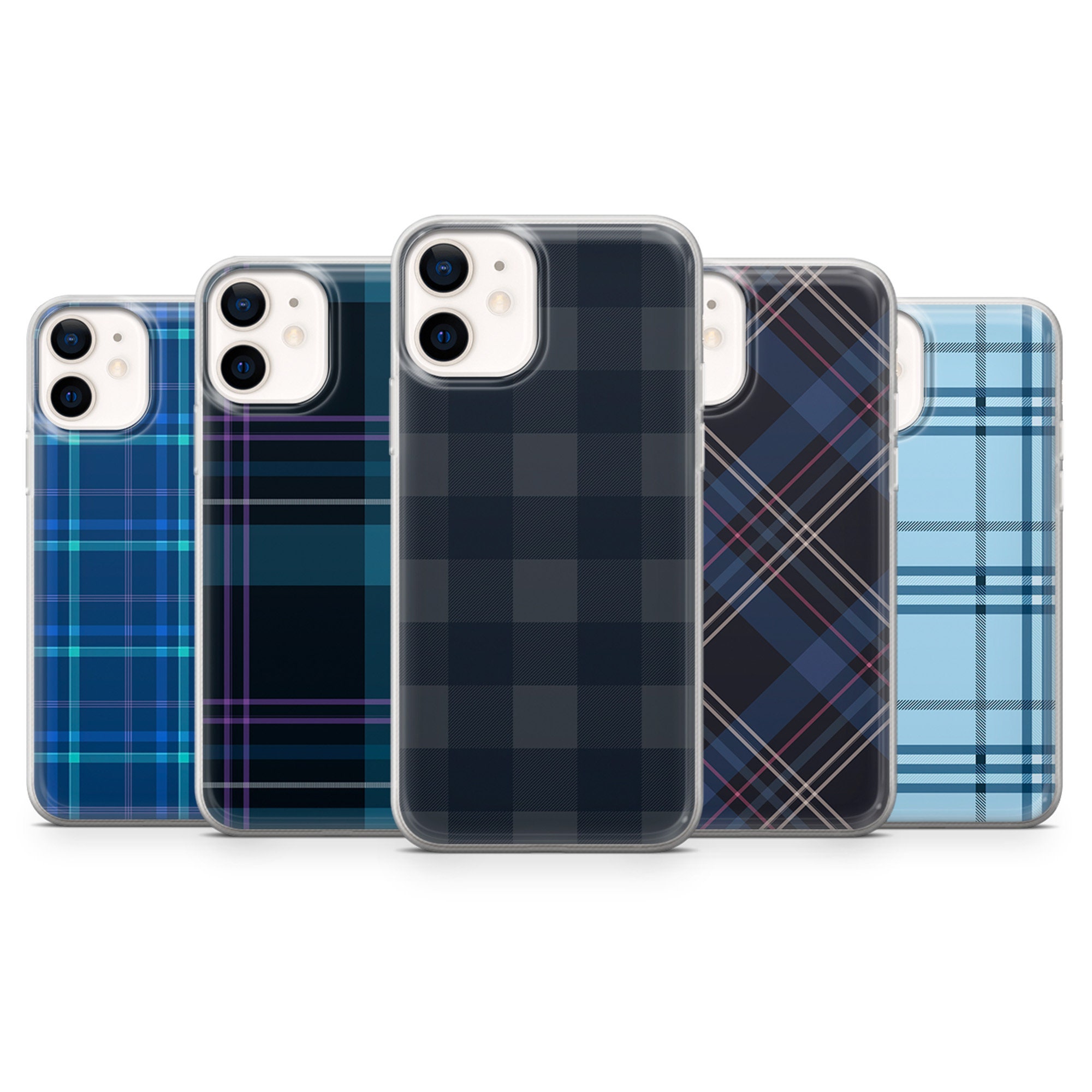 Soft Black Plaid Square iPhone Case