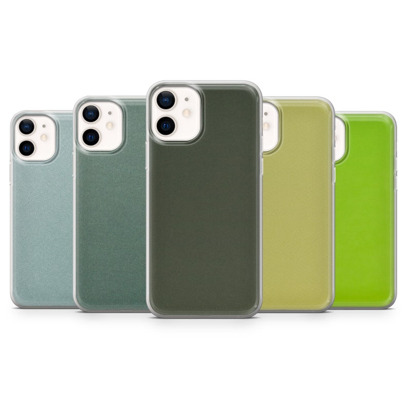 Coque minimaliste verte pour Google Pixel 7, 7 Pro, 6, 6A, 5, 4, iPhone 14 Pro Max, 13, 12, 11, Samsung S23, S23, S22, A53 image 7