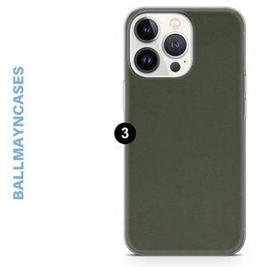 Coque minimaliste verte pour Google Pixel 7, 7 Pro, 6, 6A, 5, 4, iPhone 14 Pro Max, 13, 12, 11, Samsung S23, S23, S22, A53 3