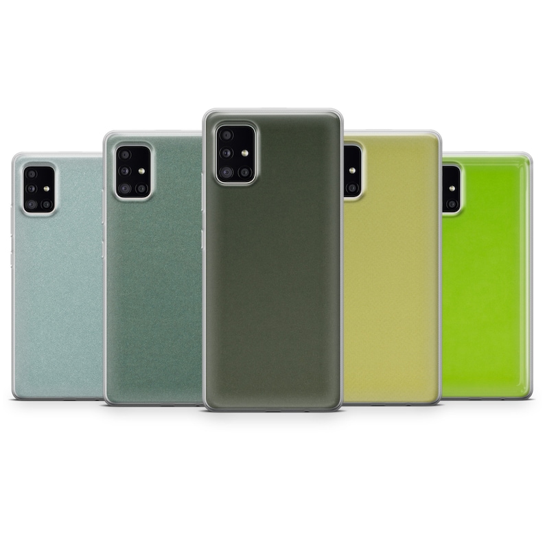 Coque minimaliste verte pour Google Pixel 7, 7 Pro, 6, 6A, 5, 4, iPhone 14 Pro Max, 13, 12, 11, Samsung S23, S23, S22, A53 image 8