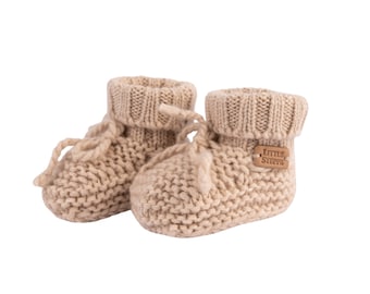 Handknitted Cashmere Baby Booties