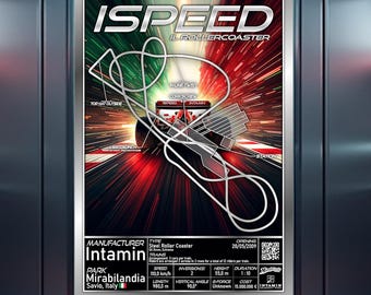 Ispeed - Mirabilandia  | Intamin : Rollercoaster Layout Poster