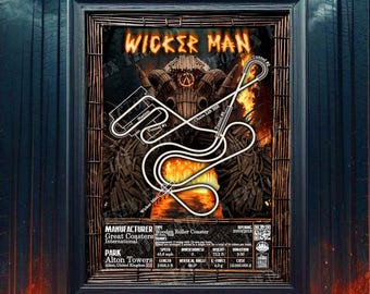 Wicker Man (SW8) - Alton Towers | Great Coasters International : Rollercoaster Layout Poster