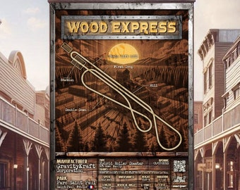 Wood Express - Parc Saint Paul | Gravitykraft Corporation : Rollercoaster Layout Poster